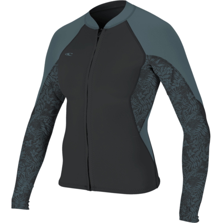 2026 O'Neill Womens Bahia 1/0.5mm Full-Zip Jacket 4933 - Tempered Steel / Shaded Island Sky / Shade